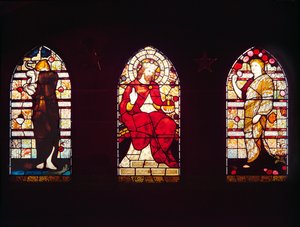 Psalm 116, Christus in Herrlichkeit, Psalm 103, St. Nicholas Kirche, Cramlington (Buntglas), 1872